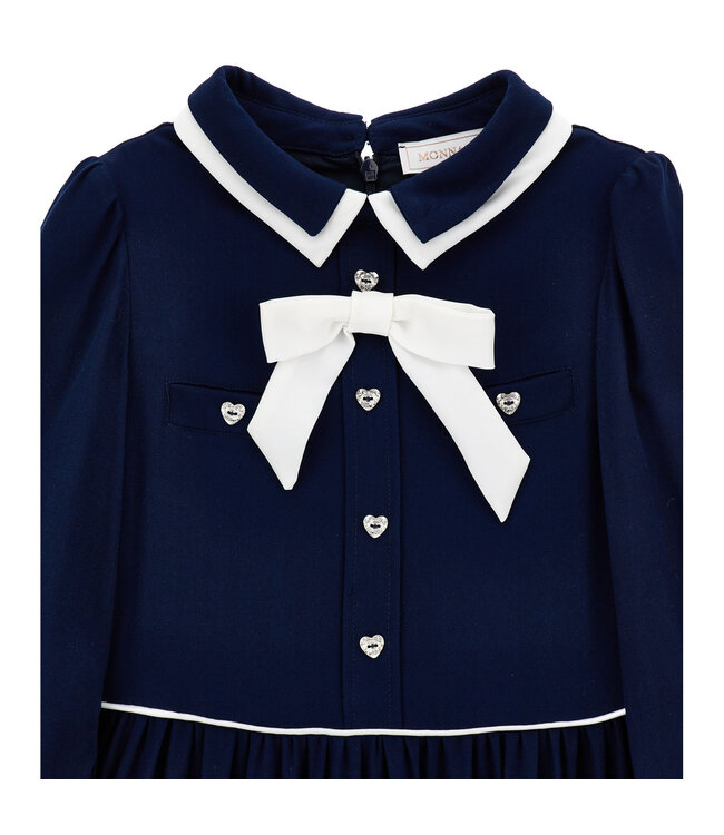 Monnalisa ABITO CON CONTRASTI TWILL 18HAHA_8114_056S