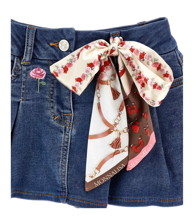 Monnalisa MINI GONNA SELLERIA DENIM 19H700_8042_0055