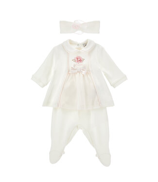 Monnalisa COMPLETO TOP CON ROSA E P 35H511_8000_0191