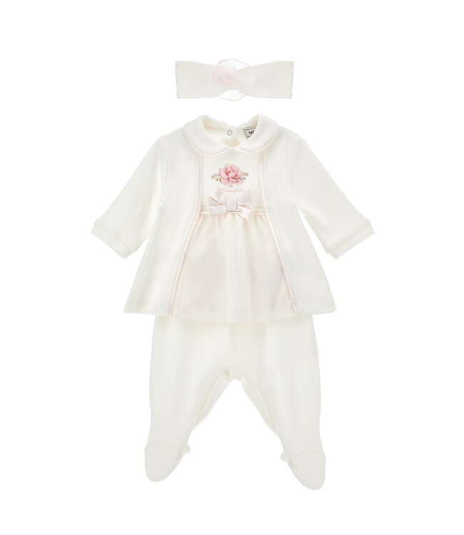 Monnalisa COMPLETO TOP CON ROSA E P 35H511_8000_0191