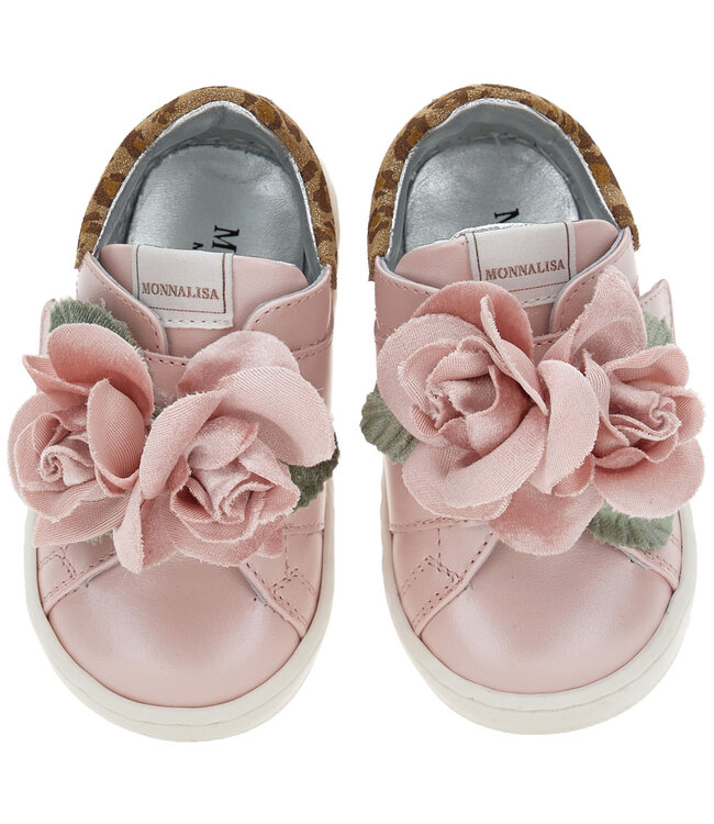Monnalisa SNEAKERS ROSES PELLE PERL 83H001_8777_0194