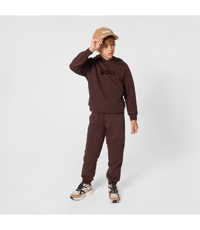 BOSS SWEATER-SHIRT MET KAP + JOGGINGBROEK J53400/343