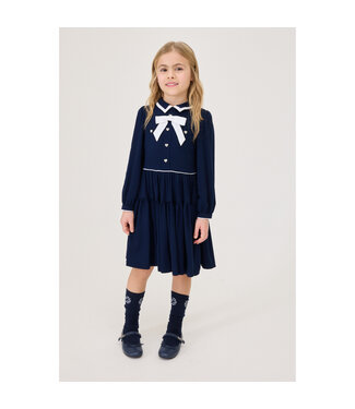 Monnalisa ABITO CON CONTRASTI TWILL 18HAHA_8114_056S