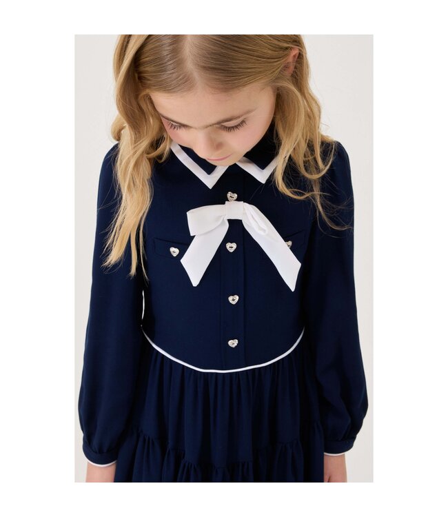 Monnalisa ABITO CON CONTRASTI TWILL 18HAHA_8114_056S