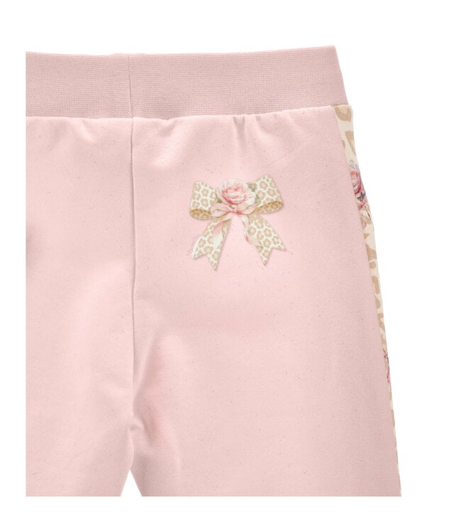 Monnalisa FELPA APERTA FIOCCO E ROS + PANTALONI 39H801_8006_094F