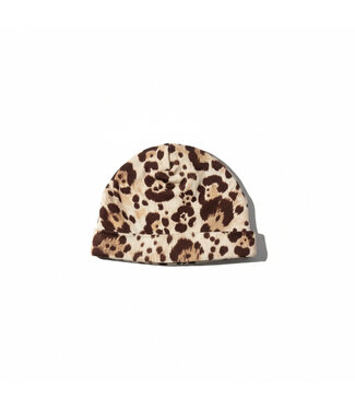 Miss Blumarine CAPPELLO IN JERSEY STAMPA MACULA LOGO STRASS MACULATO BEIGE