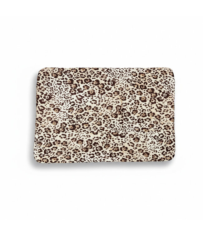 Miss Blumarine COPERTA IN JERSEY STAMPA MACULA LOGO STRASS MACULATO BEIGE