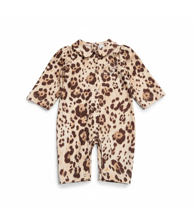 Miss Blumarine TUTINA IN JERSEY STAMPA MACULA LOGO STRASS MACULATO BEIGE