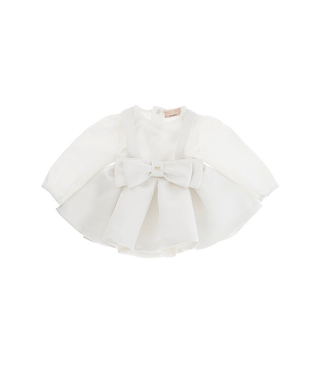 Elisabetta Franchi COMPLETO BODY +GONNA DOUCHESSE CON FIOCCO AVORIO/AVORIO