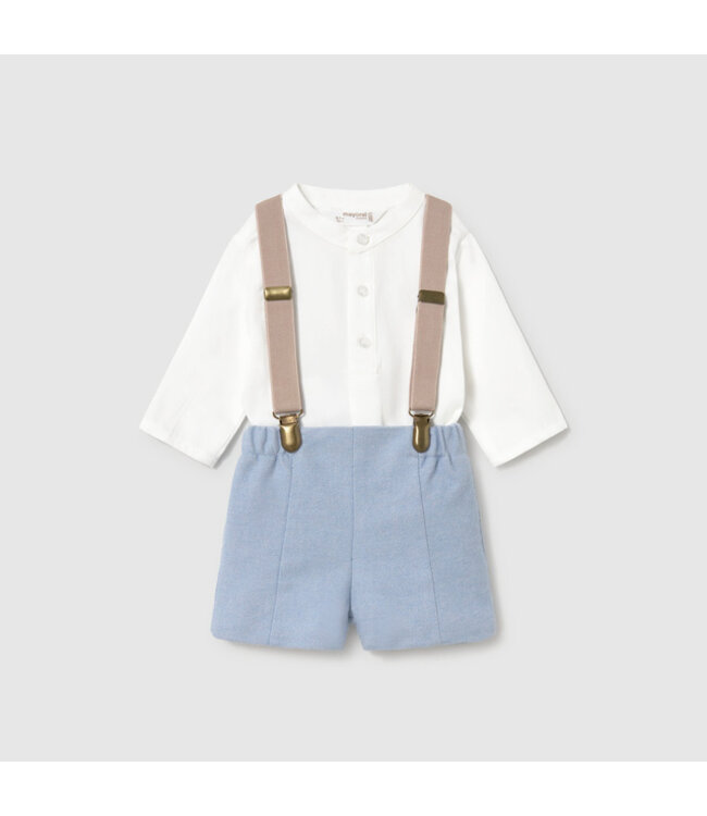Mayoral Shorts with suspender set 2266_020