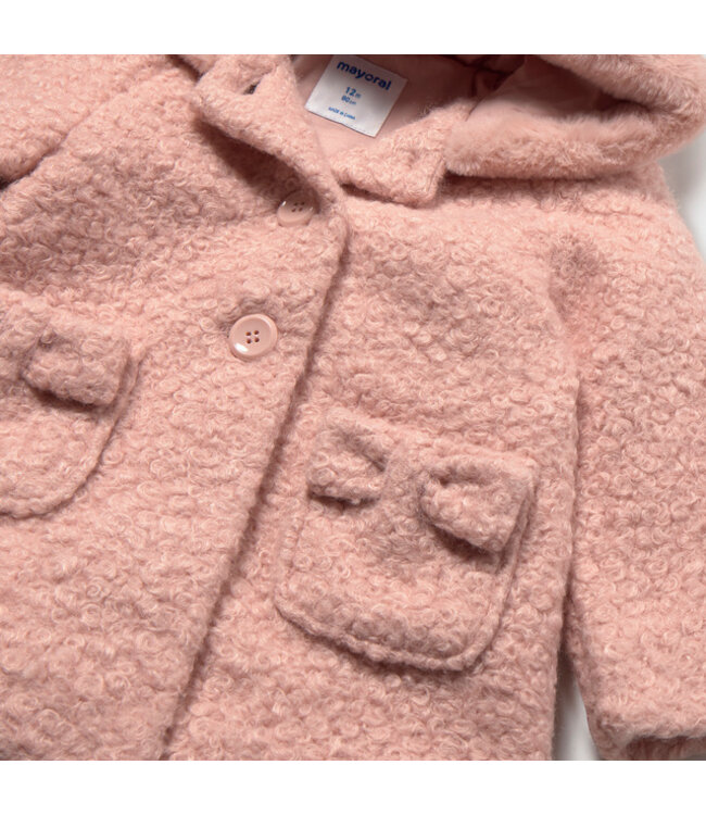 Mayoral Hooded boucle coat 2436_081
