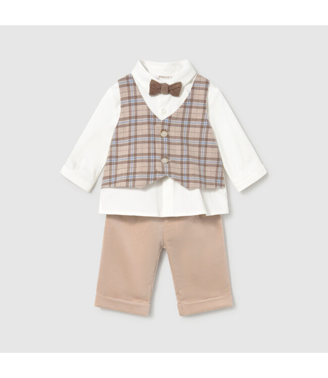 Mayoral Vest shirt pants set 2524_089
