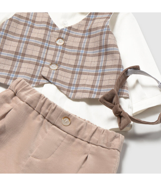 Mayoral Vest shirt pants set 2524_089