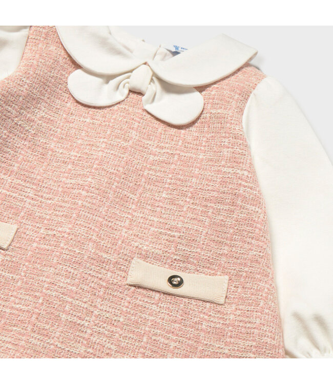 Mayoral Tweed-knit combined dress 2948_029