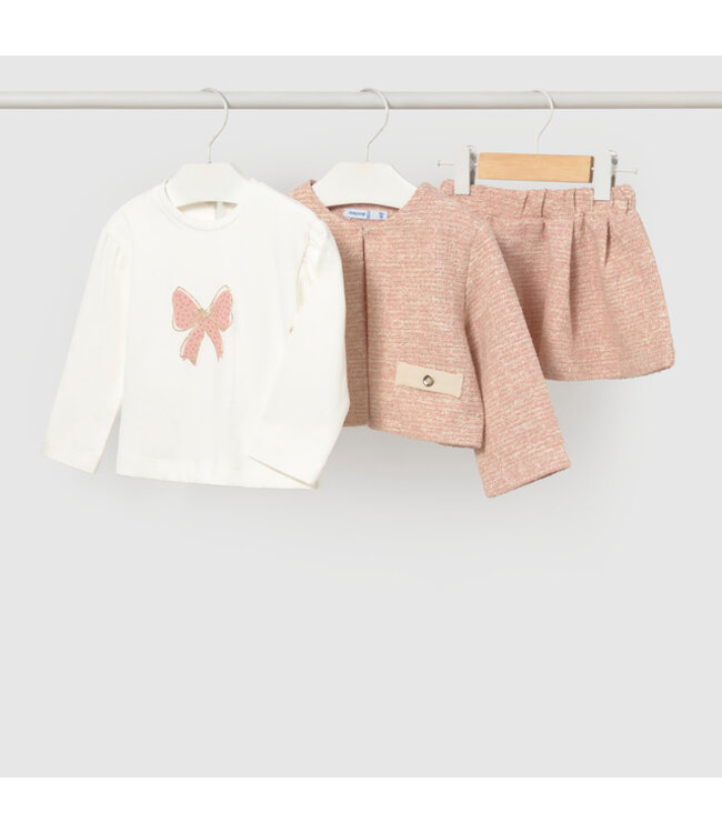 Mayoral Tweed-knit skirt set 2954_029