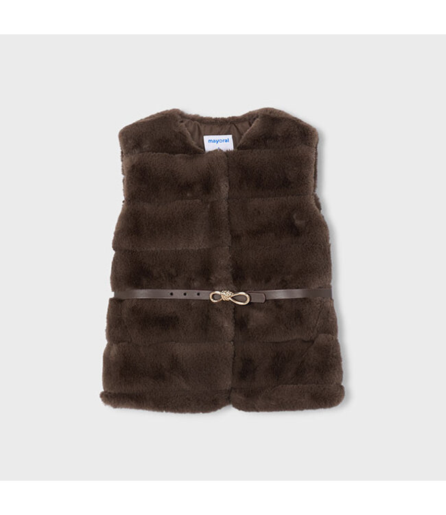 Mayoral Fur vest with belt 4328_062