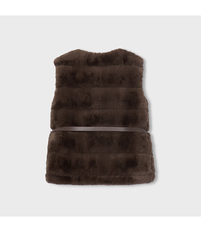 Mayoral Fur vest with belt 4328_062
