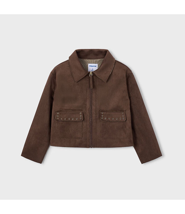 Mayoral Double-faced suede jacket + Faux-suede shorts 4409_090