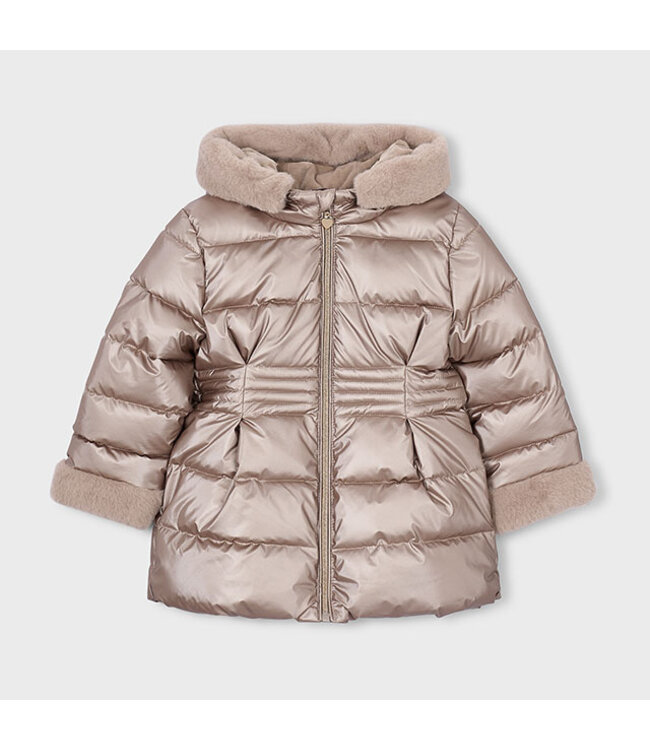 Mayoral Metallic fauxfur puffer jacke 4422_040