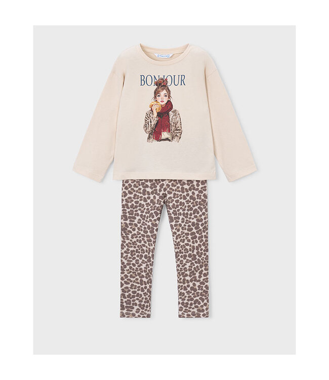 Mayoral Printed knit leggings set 4734_075