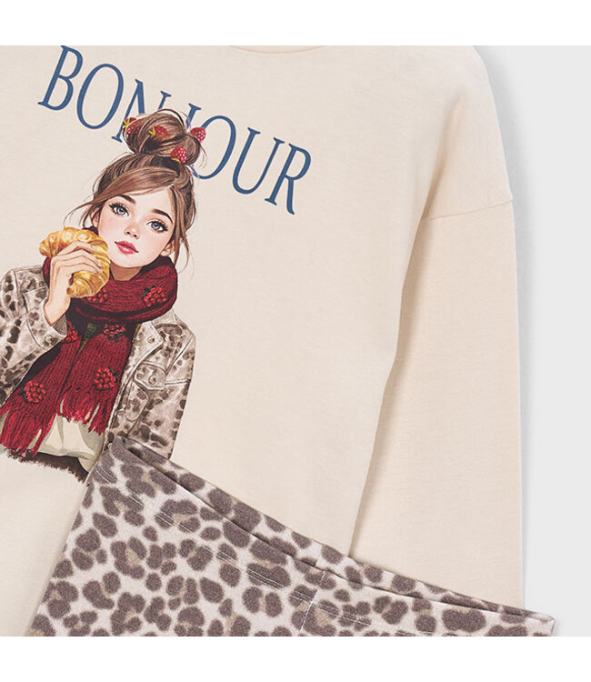 Mayoral Printed knit leggings set 4734_075