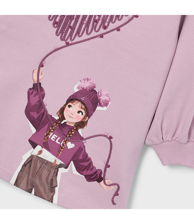 Mayoral Graphic print fleece dress 4914_016