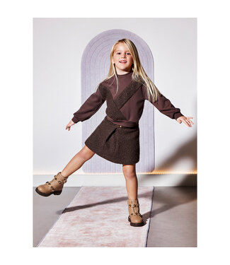 Abel & Lula Faux-shearling skirt 5526_007