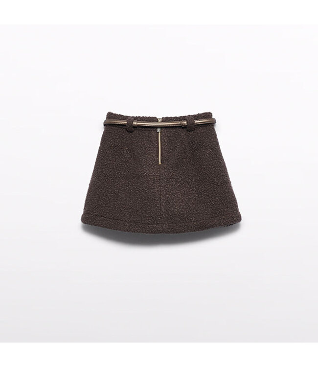 Abel & Lula Faux-shearling skirt 5526_007
