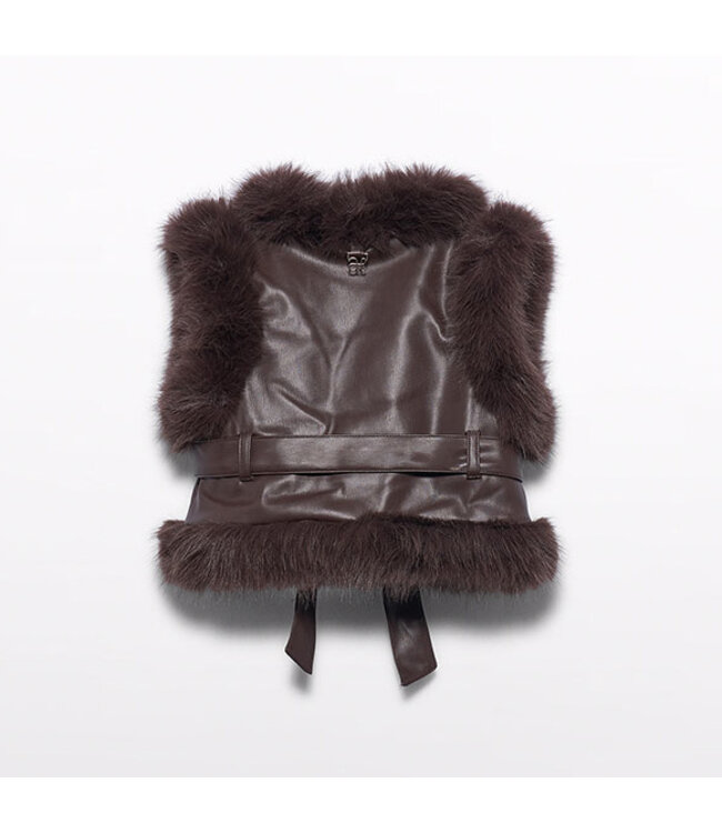 Abel & Lula Faux-fur padded vest 5808_006