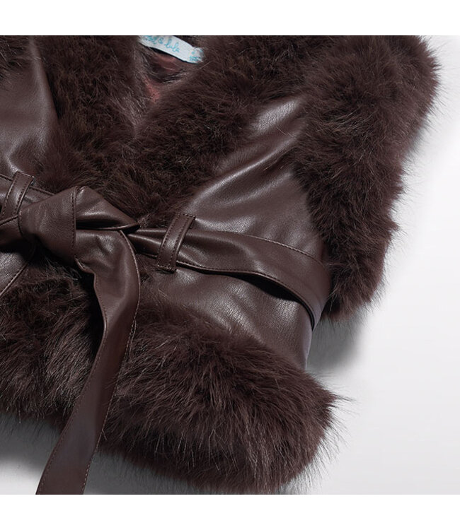 Abel & Lula Faux-fur padded vest 5808_006