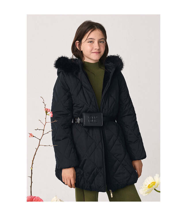 Abel & Lula Belted puffer jacket 5814_079