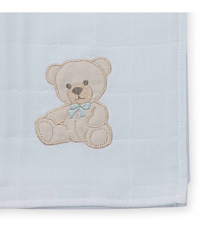 Baby Gi SWEET TEDDY COTTON MUSLIN BURP CLOTH ST13_M02 BLUE