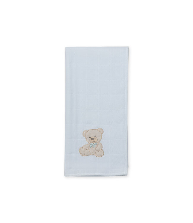 Baby Gi SWEET TEDDY COTTON MUSLIN BURP CLOTH ST13_M02 BLUE