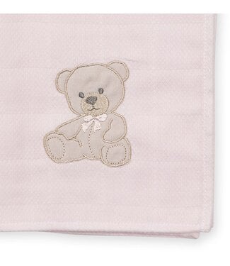 Baby Gi SWEET TEDDY COTTON MUSLIN BURP CLOTH ST13_M03 PINK