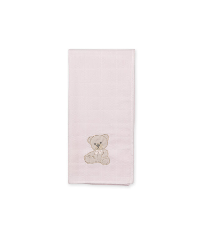 Baby Gi SWEET TEDDY COTTON MUSLIN BURP CLOTH ST13_M03 PINK