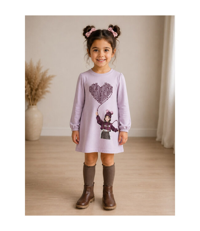 Mayoral Graphic print fleece dress 4914_016