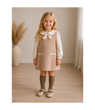 Mayoral Tweed-knit combined dress 2948_029