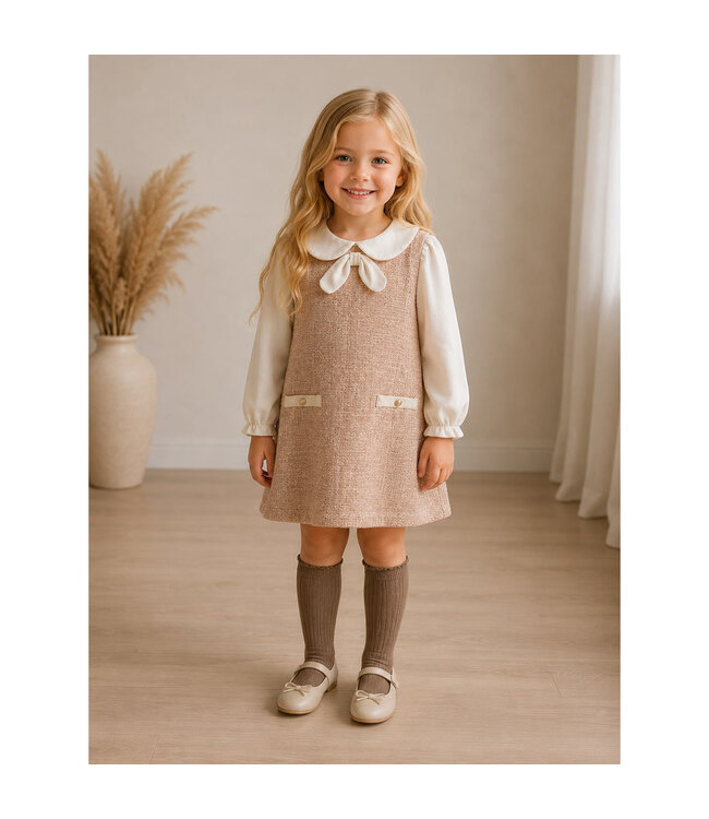 Mayoral Tweed-knit combined dress 2948_029