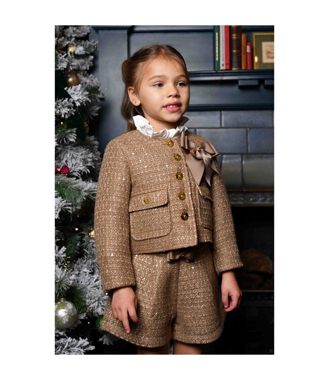 Angels Face GIANNA TWEED JACKET TOFFEE + FRANCESCA TWEED SKIRT TOFFEE