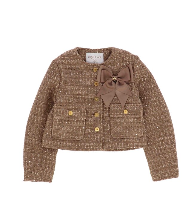 Angels Face GIANNA TWEED JACKET TOFFEE + FRANCESCA TWEED SKIRT TOFFEE
