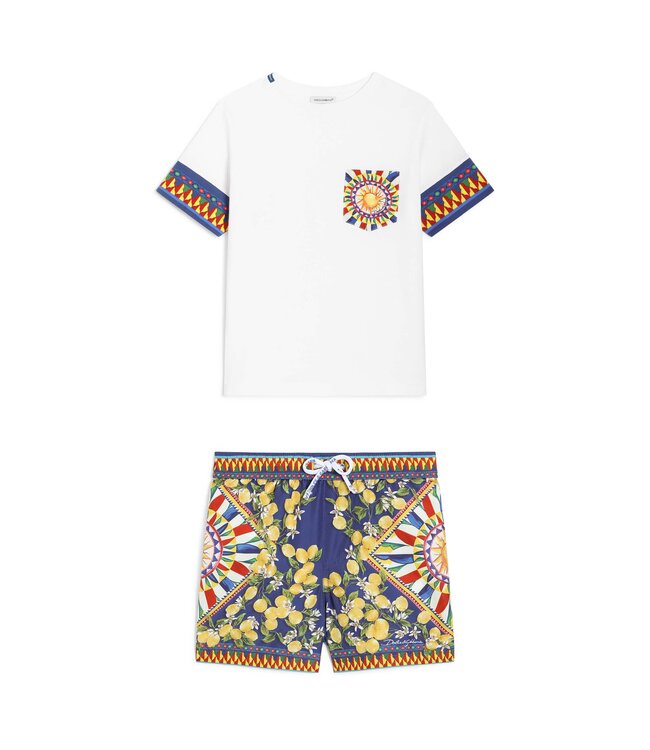 Dolce & Gabbana T-Shirt + Mid length boxer L4JTIT_G7P9F_S9000