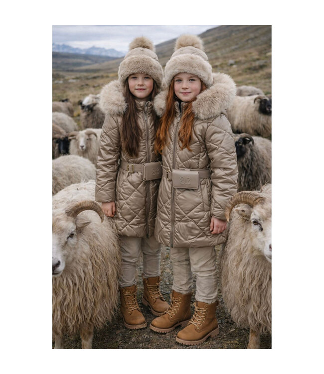 Abel & Lula Belted puffer jacket 5814_080