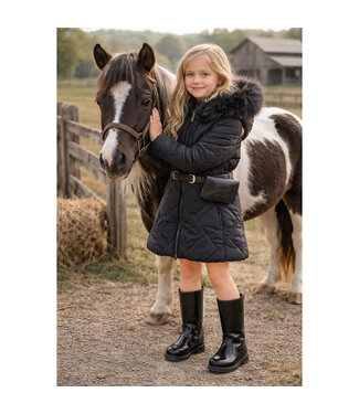 Abel & Lula Belted puffer jacket 5814_079