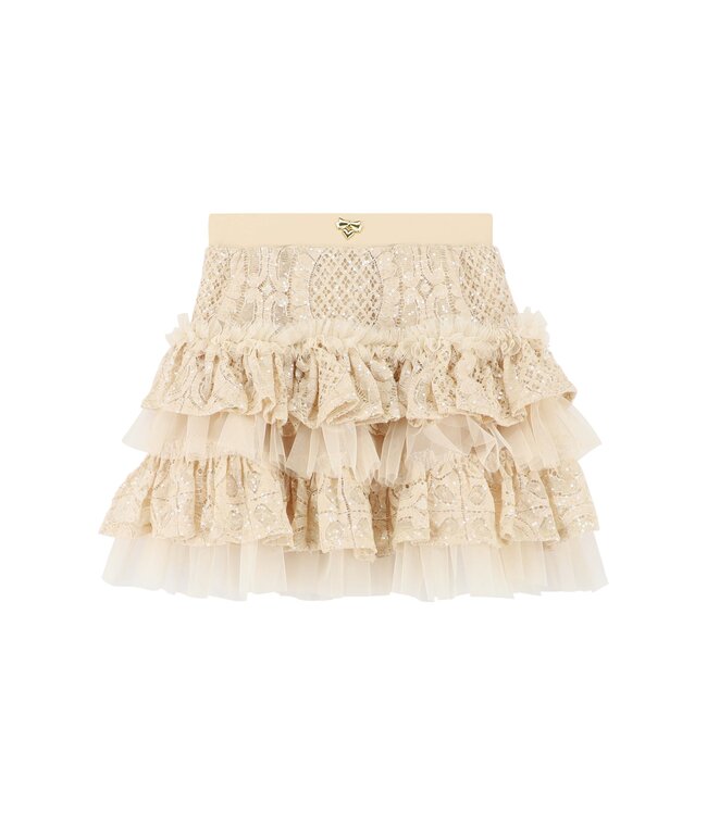 Angels Face COLEEN SEQUIN LACE BOW TOP BISCUIT + OLIVIA SKIRT
