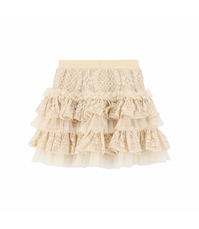 Angels Face COLEEN SEQUIN LACE BOW TOP BISCUIT + OLIVIA SKIRT