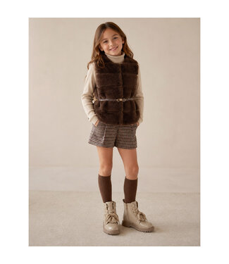 Mayoral Fur vest with belt 4328_062
