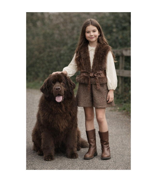 Abel & Lula Faux-fur padded vest 5808_006