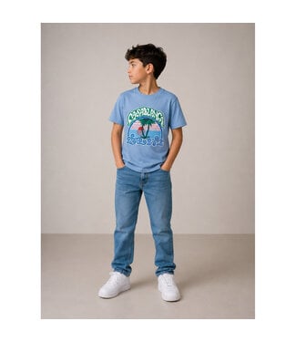 Casa Blanca Kids Printed T-shirt PALM TREE EMBLEM BLUE