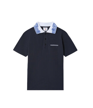 Casa Blanca Boys Waves Collar Polo NAVY
