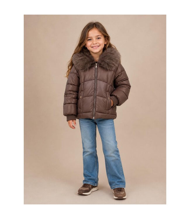 Mayoral Jacket with fur neck 4421_036